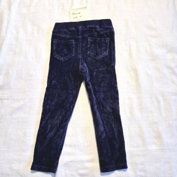 Hanna Andersson girls size 100 or 4 navy blue ribbed pull on pants, EUC - Picture 3 of 6
